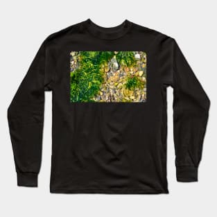 Rock Pool With Beach Pebbles & Seaweed - Abstract Coastal - #2 Long Sleeve T-Shirt